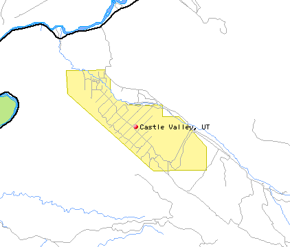 Map of Castle Valley, UT