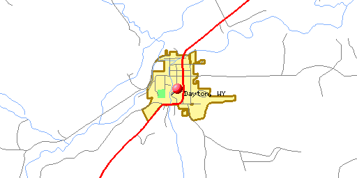 Map of Dayton, WY