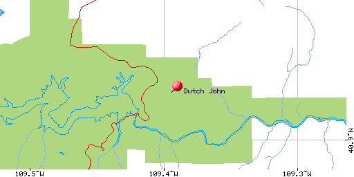 Map of Dutch John, UT