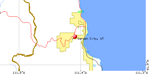 Map of Garden City, UT