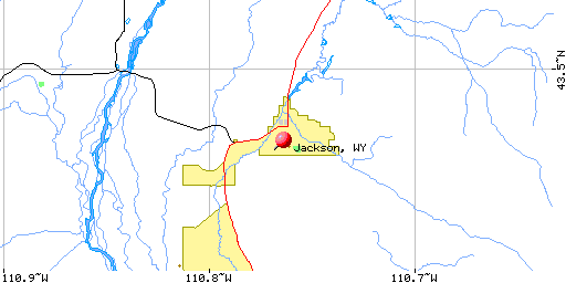 Map of Jackson, WY