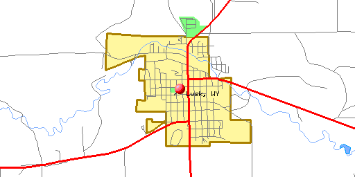 Map of Lusk, UT