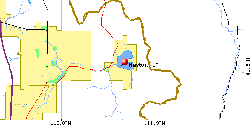 Map of Mantua, UT