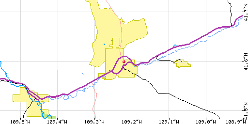 Map of Rock Springs, WY