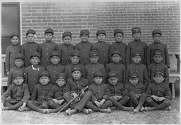 Younger boys in Uniform, Albuquerque Indian School