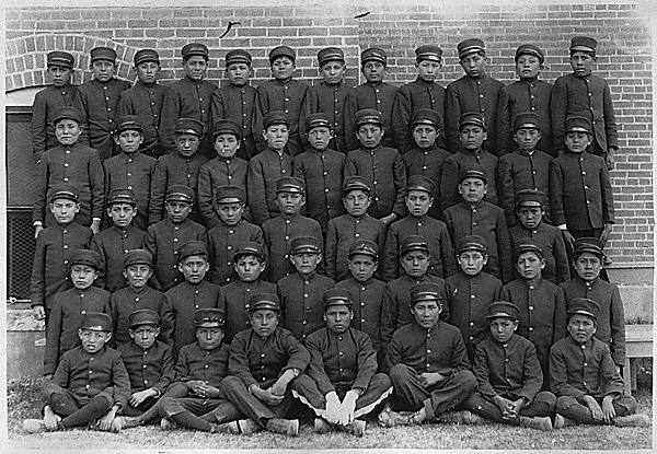 Boys in uniform, Albuquerque Indian School