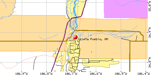 map of Isleta