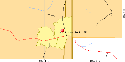 map of Window Rock